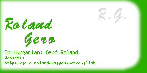roland gero business card